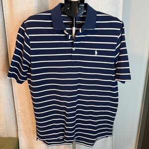 Men’s Ralph Lauren Navy and White Striped Polo Shirt